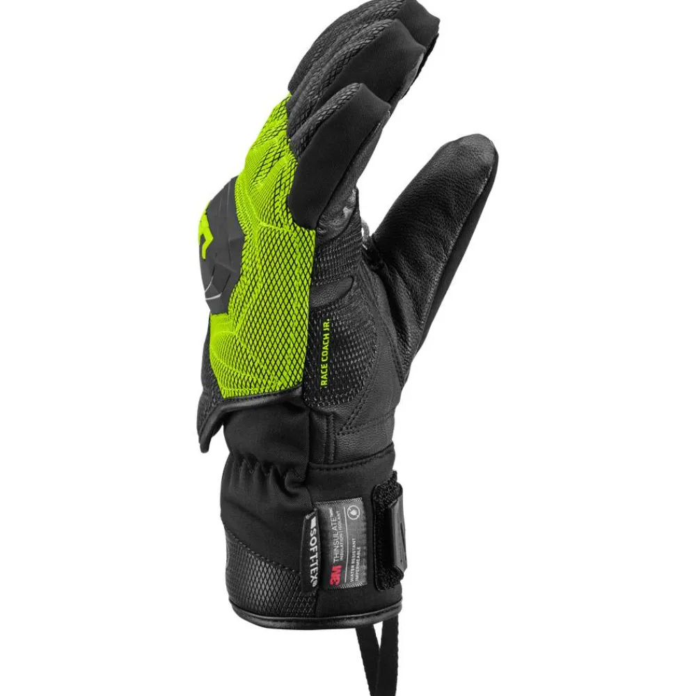 Gants De Ski Enfant<Leki Gant Wcr Coach 3D Junior Black Ice Lemon