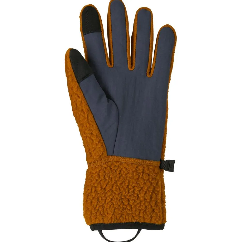 New Gant Retro Pile Gloves Shelter Brown Femme Gants De Ski Homme|Gants De Ski Femme