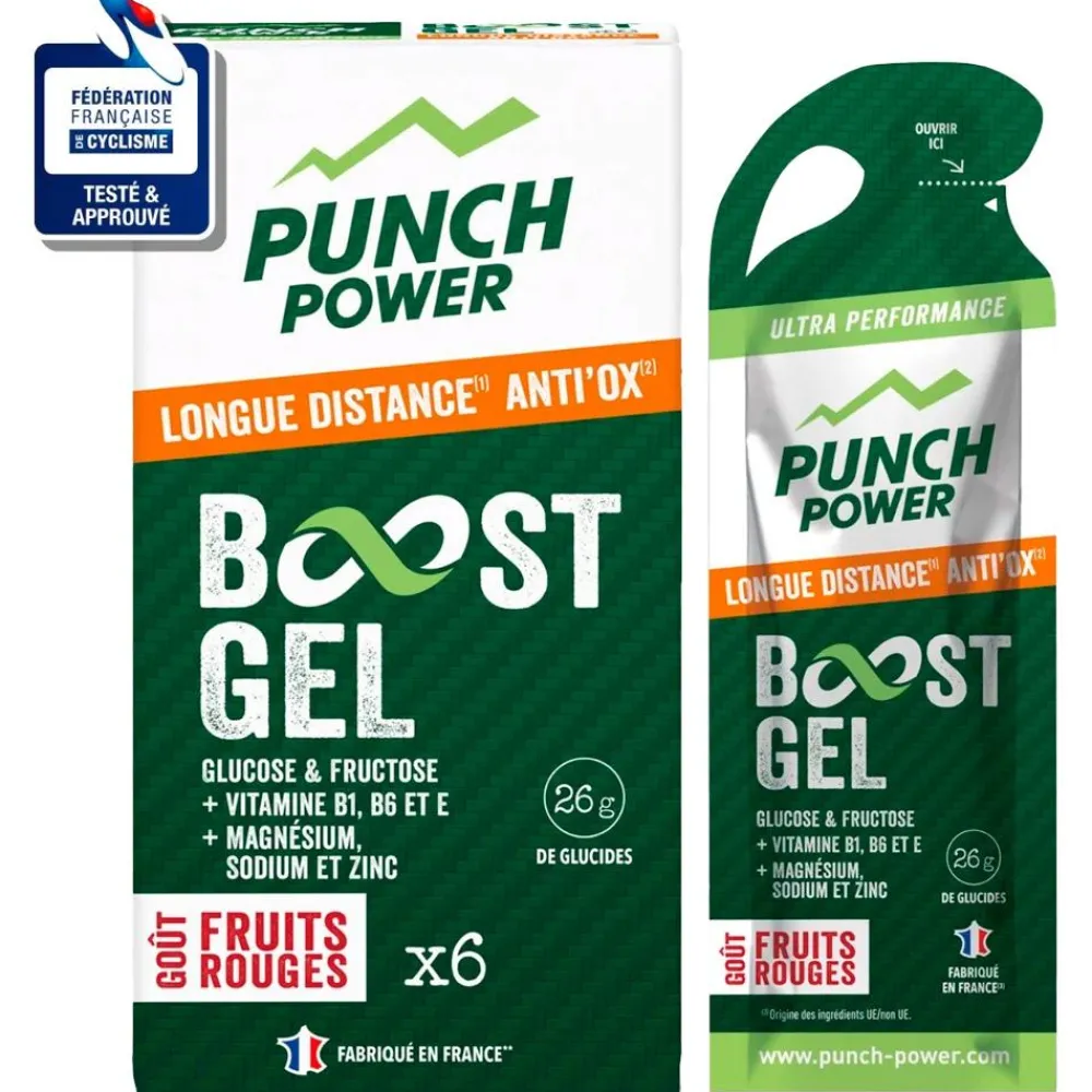 Entrainement|Compote Énergétique<Punch Power Gel Energétique Gel Longue Distance Anti'Ox 40 g Fruits Rouges