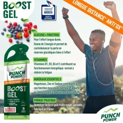 Entrainement|Compote Énergétique<Punch Power Gel Energétique Gel Longue Distance Anti'Ox 40 g Fruits Rouges