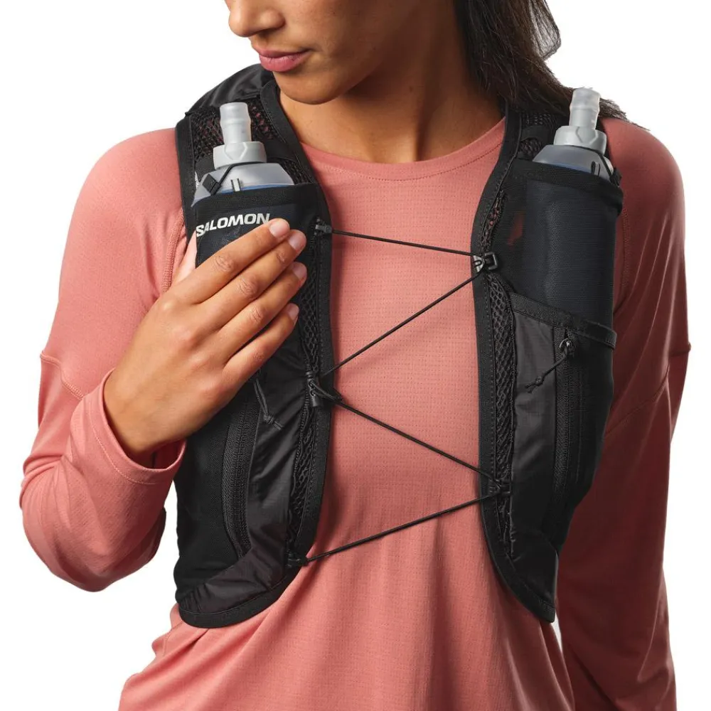 Gilet De Trail<Salomon Gilet Trail Active Skin 12 Women Set Black Metal