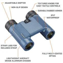 Jumelles D'Observation<Bushnell Jumelles H2O 8x25 Navy