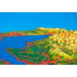 Carte 3D<3DMAP Jura & Léman + Cadre