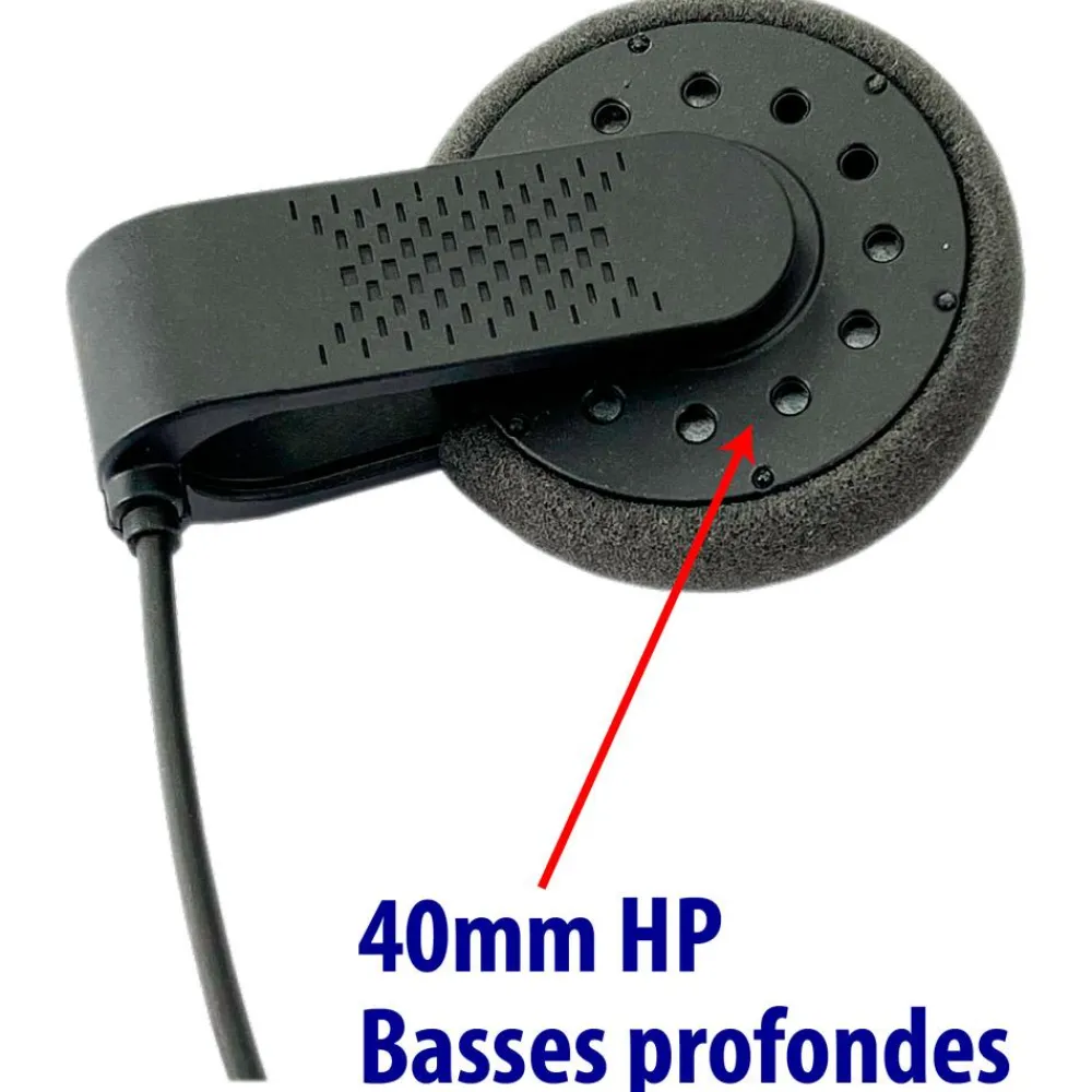 Kit Audio Skitooth Kit Mains Libres Noir & Bleu Accessoires Casque