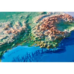 Carte 3D<3DMAP La France Physique + Cadre