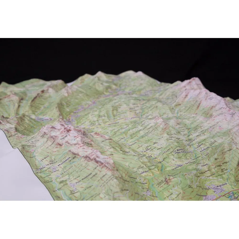 Carte 3D<Deniveles La Tournette & Mont Charvin + Cadre
