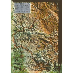 Carte 3D<3DMAP L'Aveyron + Cadre