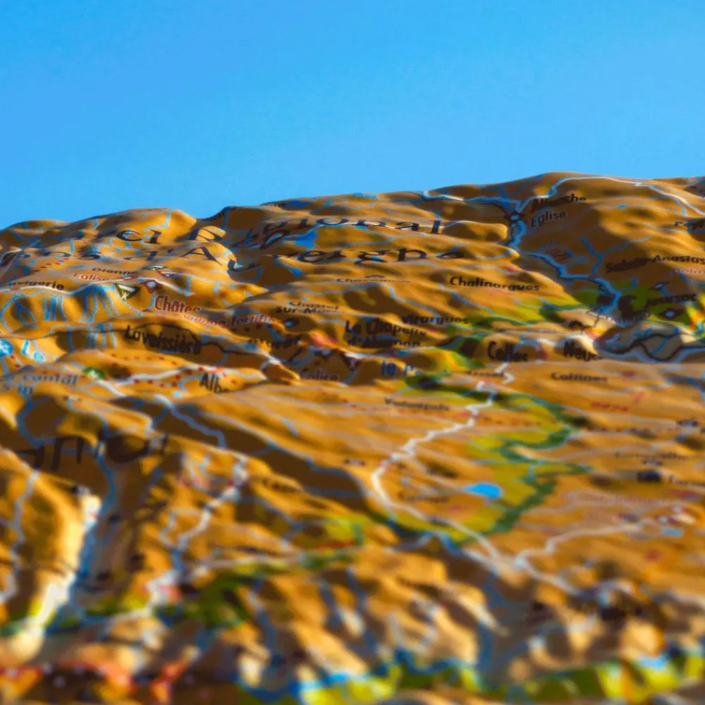 Carte 3D<3DMAP L'Aveyron + Cadre