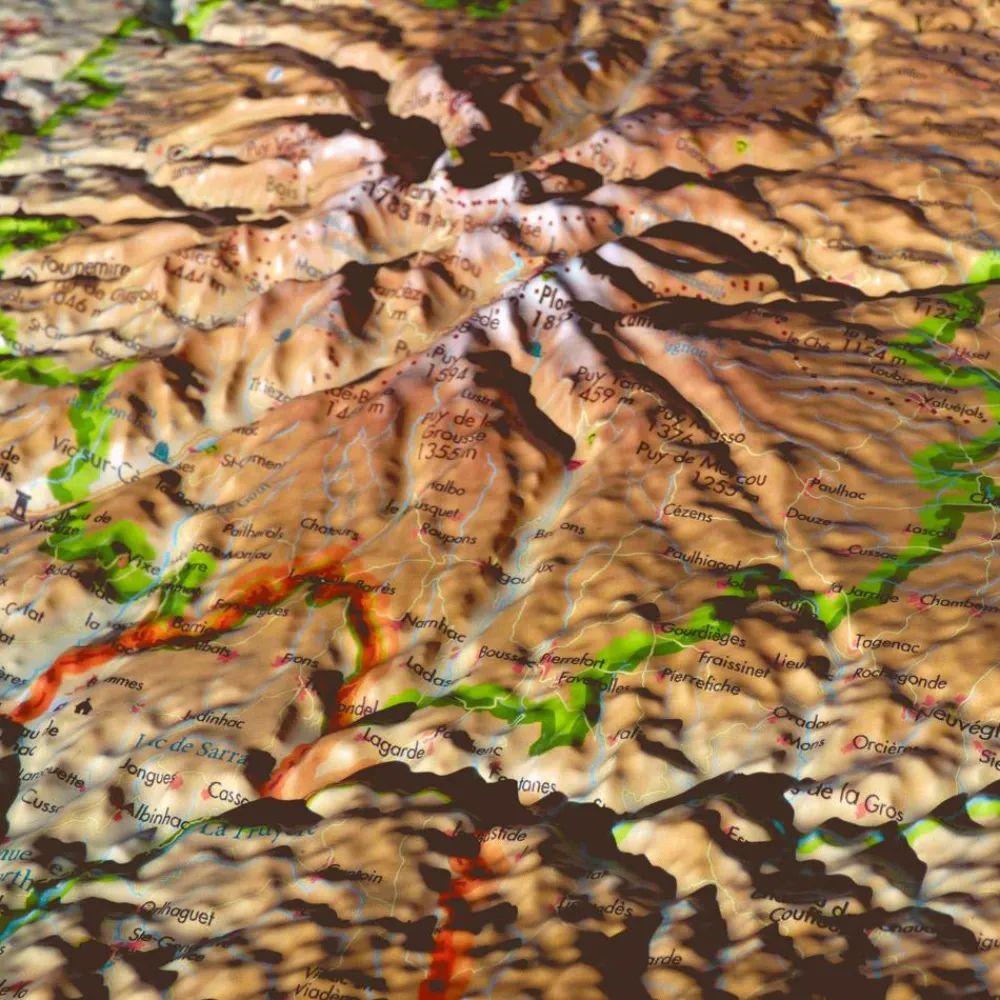 Clearance Le Cantal + Cadre Carte 3D