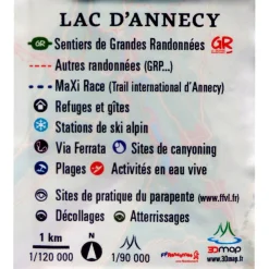 Carte 3D<3DMAP Le Lac D'annecy + Cadre