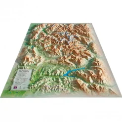 Carte 3D<3DMAP Le Massif Des Ecrins + Cadre