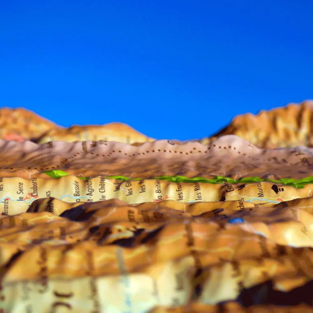 Carte 3D<3DMAP Le Massif Du Vercors + Cadre