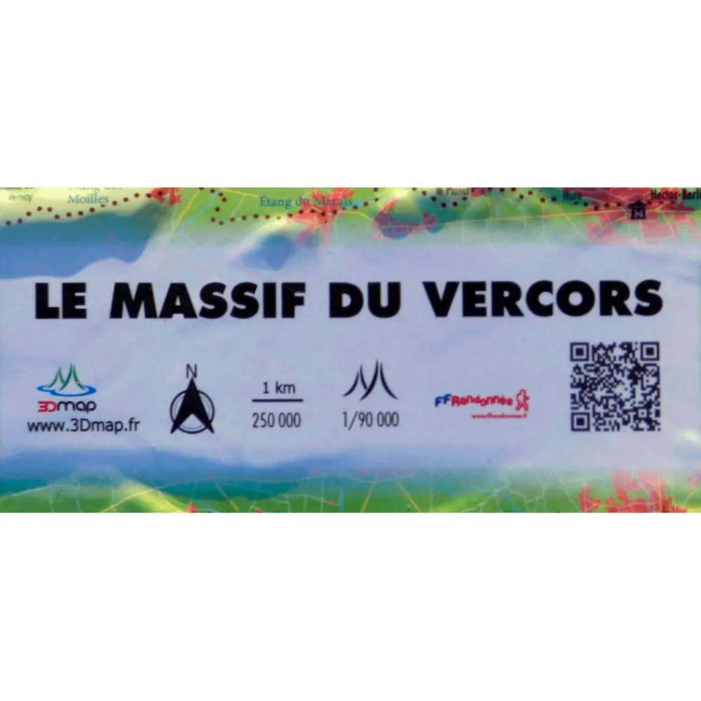 Carte 3D<3DMAP Le Massif Du Vercors + Cadre