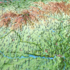 Carte 3D<3DMAP Le Parc Naturel Régional des Volcans d'Auvergne + Cadre