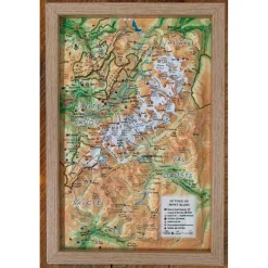 Carte 3D<3DMAP Le Tour Du Mont-Blanc + Cadre