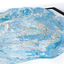 Carte 3D<Deniveles Les 3 Vallées - Courchevel/Méribel + Cadre