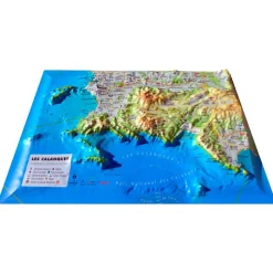 Carte 3D<3DMAP Les Calanques (Marseille-Cassis-La Ciotat) + Cadre
