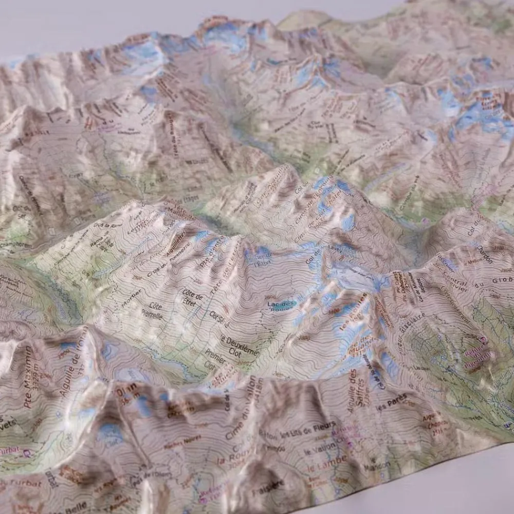 Hot Les Ecrins Nord + Cadre Carte 3D