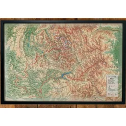 Carte 3D<3DMAP Les Hautes-Alpes + Cadre