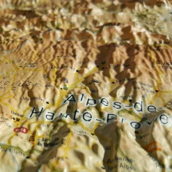 Carte 3D<3DMAP Les Massifs De Provence + Cadre