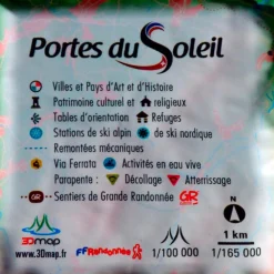 Carte 3D<3DMAP Les Portes Du Soleil + Cadre