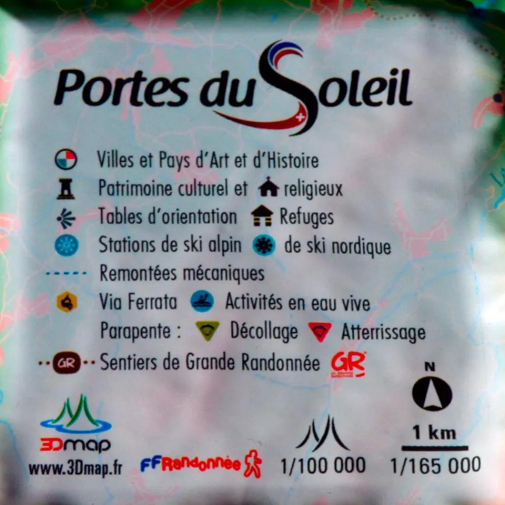 Carte 3D<3DMAP Les Portes Du Soleil + Cadre