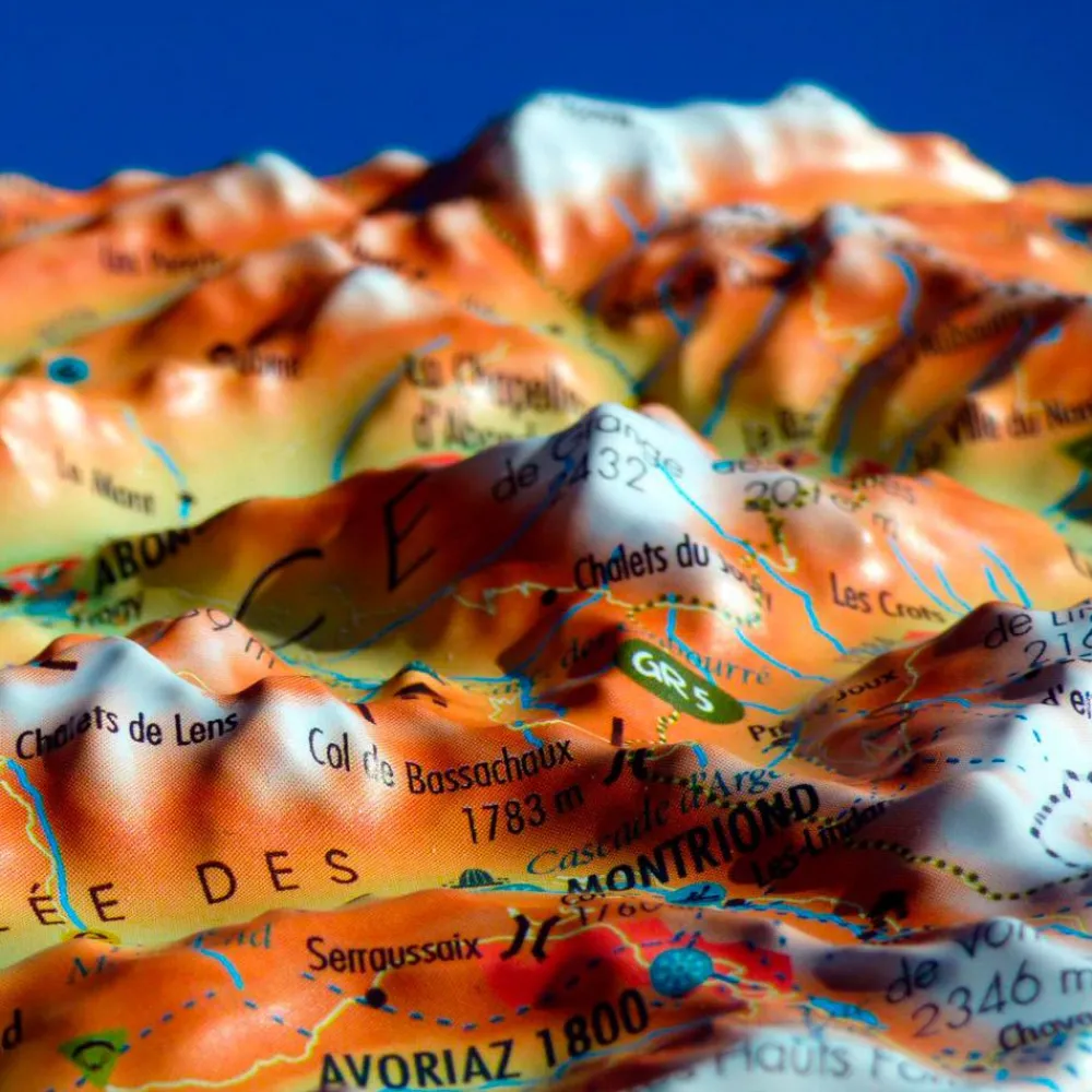 Carte 3D<3DMAP Les Portes Du Soleil + Cadre