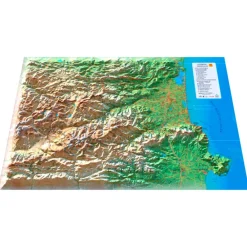 Carte 3D<3DMAP Les Pyrénées-Orientales + Cadre