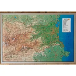 Carte 3D<3DMAP Les Pyrénées-Orientales + Cadre