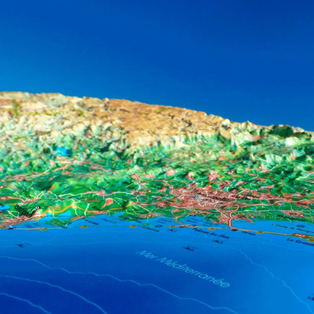 Carte 3D<3DMAP L'hérault + Cadre
