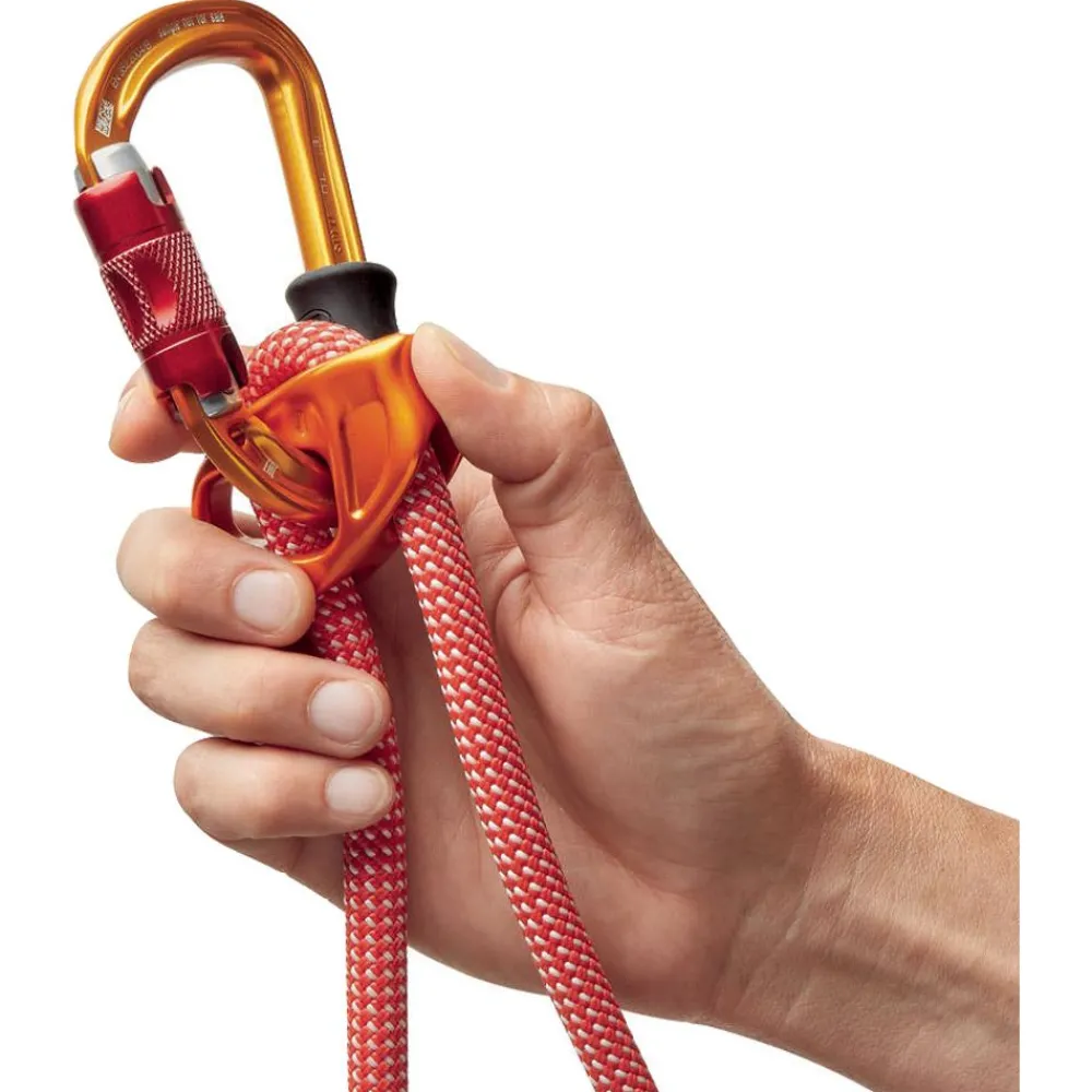 Longe<Petzl Longe escalade Dual Connect Vario Orange