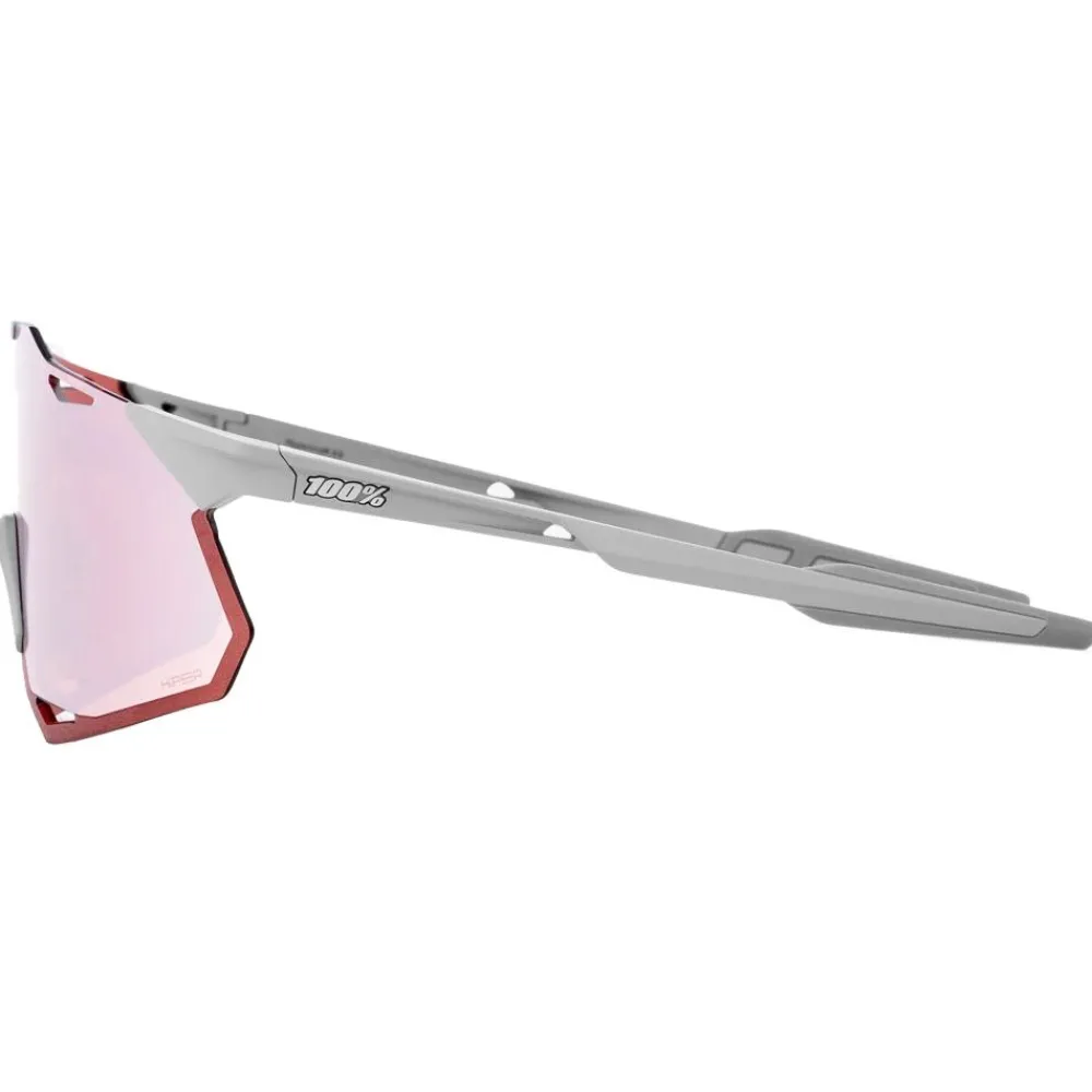 Hot Lunettes de soleil 00% Hypercraft Xs Matte Stone Grey Hiper Crimson Silver Mirror Lens Femme Lunettes Femme