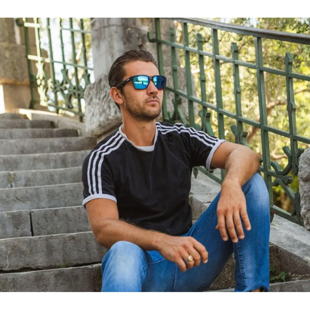 Lunettes Femme<AZR Lunettes de soleil Andy Noire Ecaille Mate Multicouche Bleu
