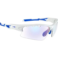 Lunettes Trail|Lunettes Trail-Running<AZR Lunettes de soleil Huez Blanche Vernie Bleue Photochromique Bleue