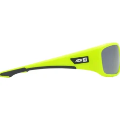 Lunettes Polarisées|Lunettes Femme<AZR Lunettes de soleil Nouméa Jaune Fluo Gris Miroir Polarized