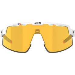 Lunettes Femme|Lunettes Photochromiques<AZR Lunettes de soleil Speed Rx Blanche Vernie Noire Multicouche Gold