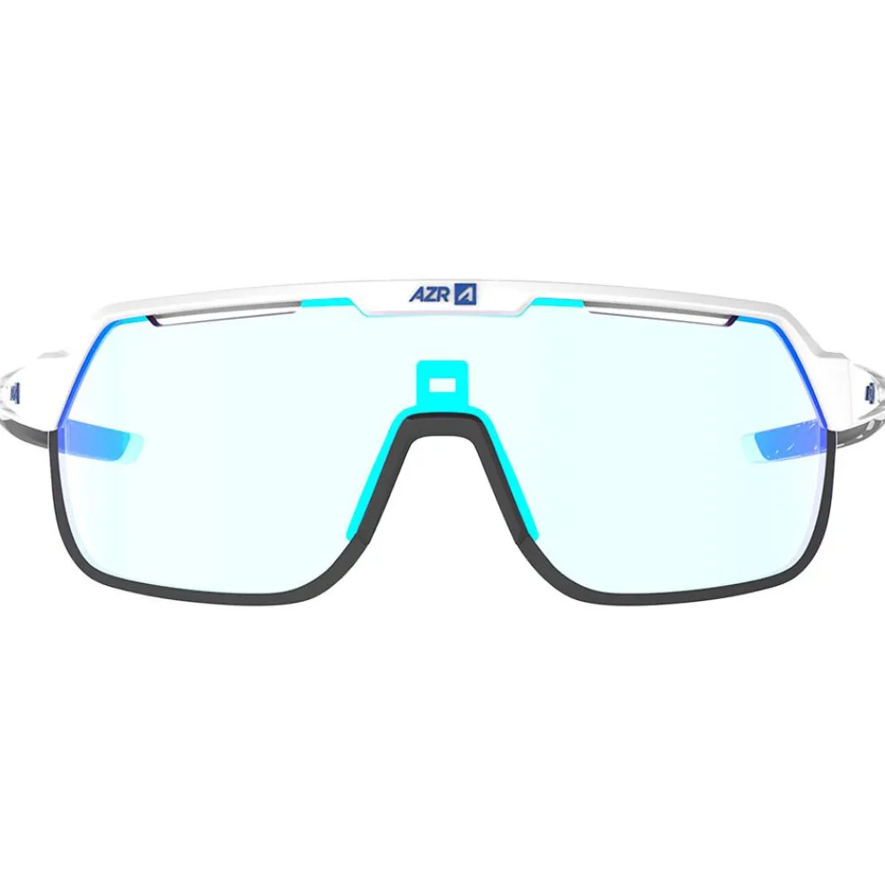 Lunettes de soleil Victory Rx Blanche Vernie Photochromique Irisé Bleu Femme Lunettes Trail|Lunettes Trail-Running
