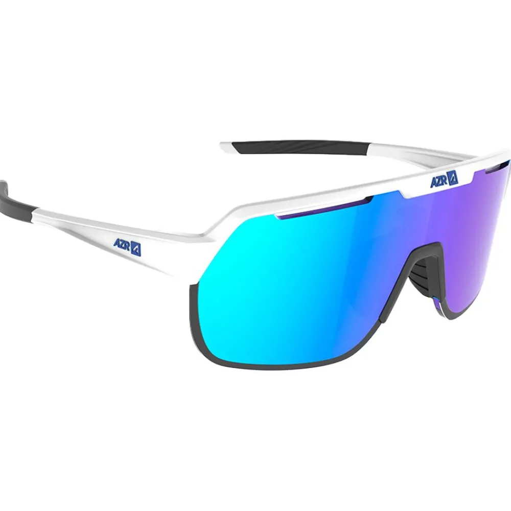 Lunettes de soleil Victory Rx Blanche Vernie Photochromique Irisé Bleu Femme Lunettes Trail|Lunettes Trail-Running