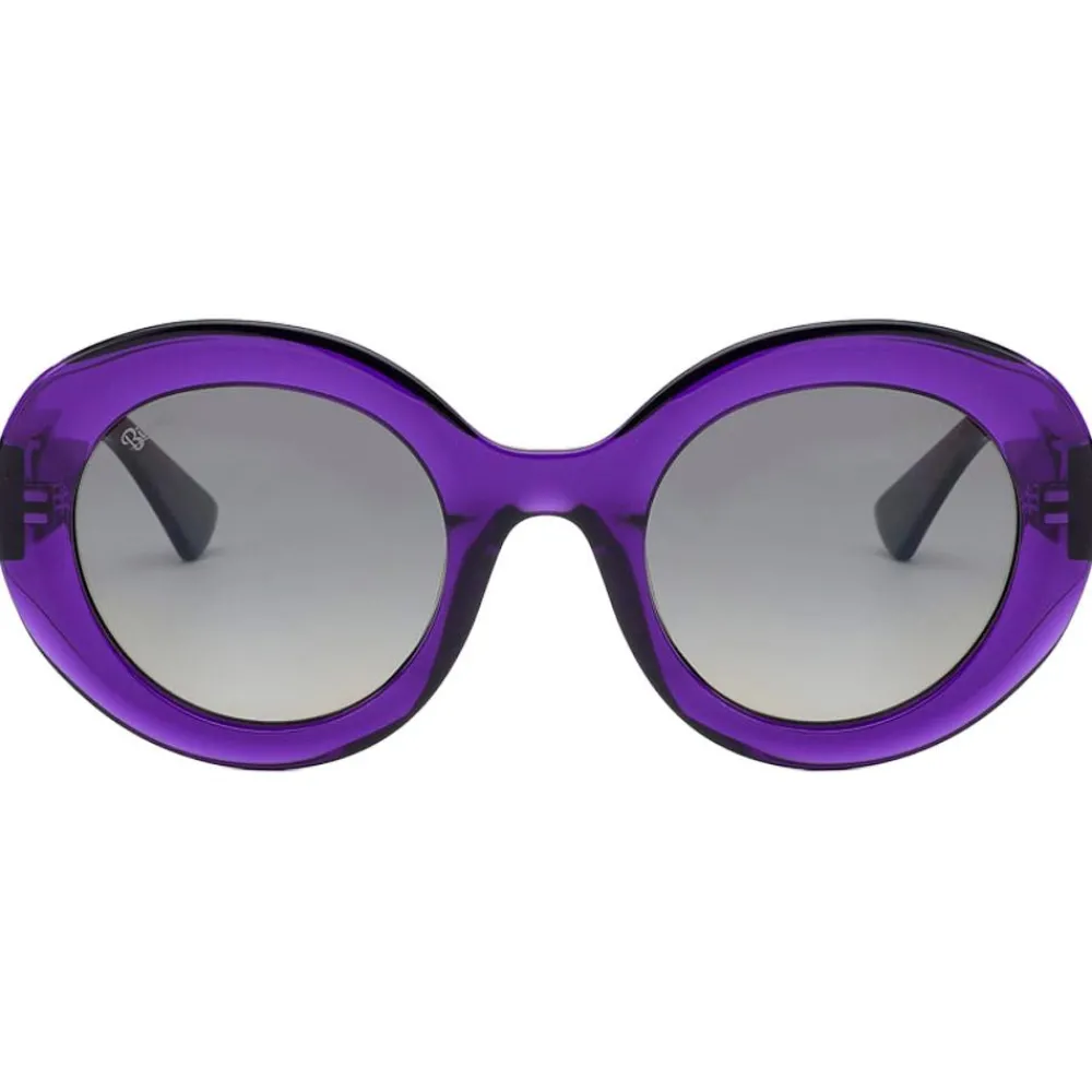 Sale Lunettes de soleil Bianca Shiny Purple Gradient Grey Polarized Femme Lunettes Femme|Lunettes Polarisées