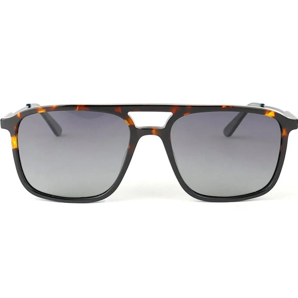 Outlet Lunettes de soleil Milano Noir Tortoise Grey Polarized Lunettes Polarisées