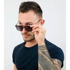 Outlet Lunettes de soleil Milano Noir Tortoise Grey Polarized Lunettes Polarisées