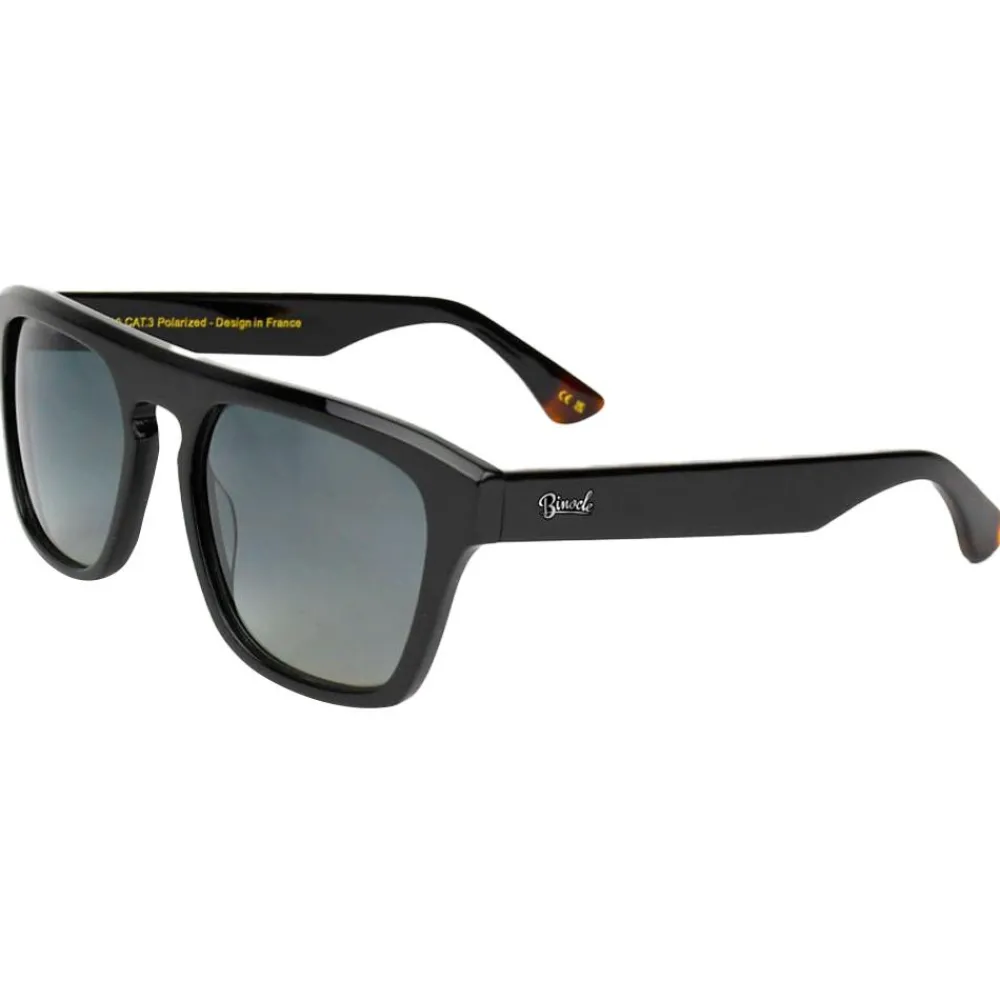 Lunettes Polarisées<Binocle Eyewear Lunettes de soleil Stefano Shiny Black Gradient Grey Polarized