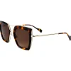 Lunettes Femme|Lunettes Polarisées<Binocle Eyewear Lunettes de soleil Veronika Shiny Gold Black Tortoise Gradient Brown Polarized