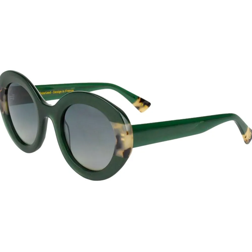Lunettes Polarisées|Lunettes Femme<Binocle Eyewear Lunettes de soleil Bianca Shiny Tortoise Tokyo Kaki Gradient Grey Polarized