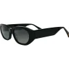 Outlet Lunettes de soleil Lena Shiny Black Gradient Grey Polarized Femme Lunettes Femme|Lunettes Polarisées