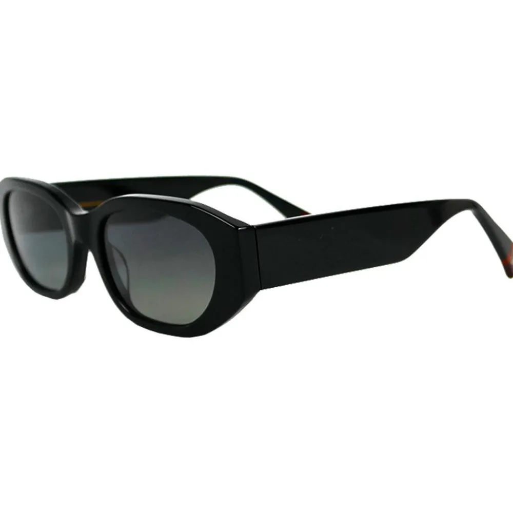 Outlet Lunettes de soleil Lena Shiny Black Gradient Grey Polarized Femme Lunettes Femme|Lunettes Polarisées
