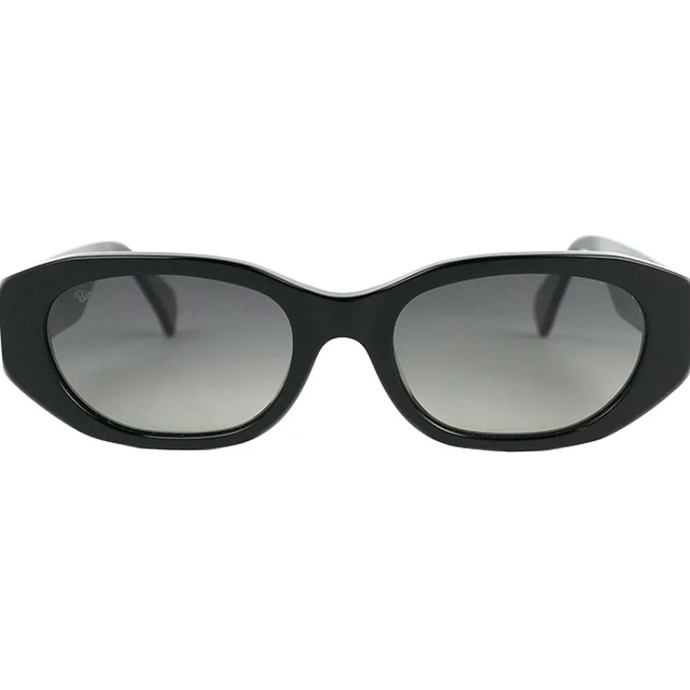 Outlet Lunettes de soleil Lena Shiny Black Gradient Grey Polarized Femme Lunettes Femme|Lunettes Polarisées