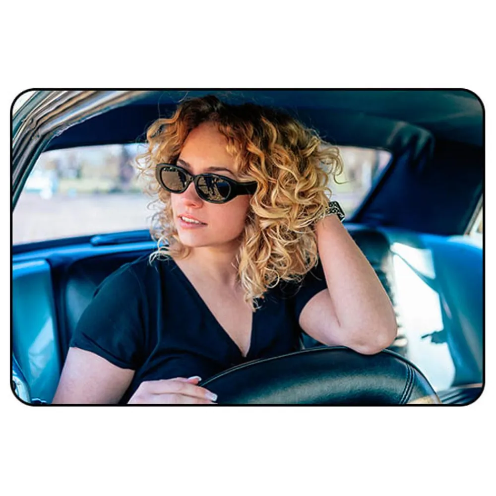 Outlet Lunettes de soleil Lena Shiny Black Gradient Grey Polarized Femme Lunettes Femme|Lunettes Polarisées