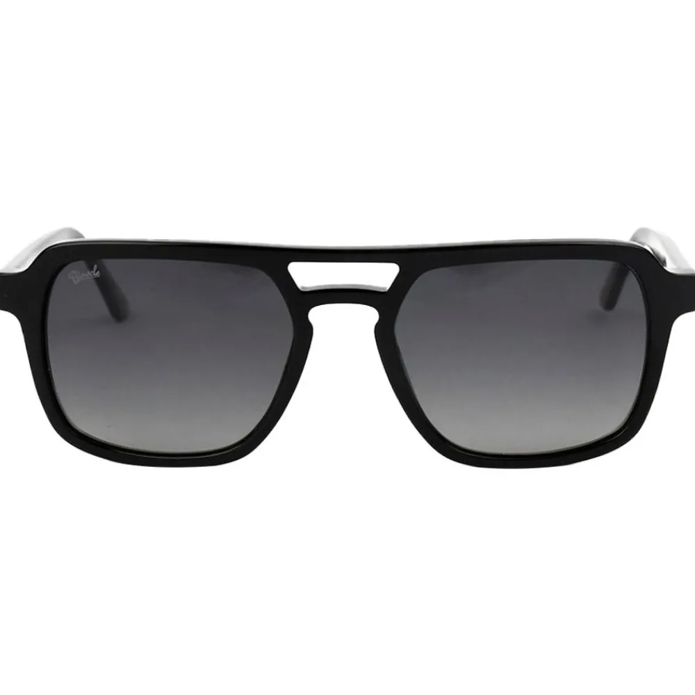 Discount Lunettes de soleil Chandler Shiny Black Grey Polarized Lunettes Polarisées