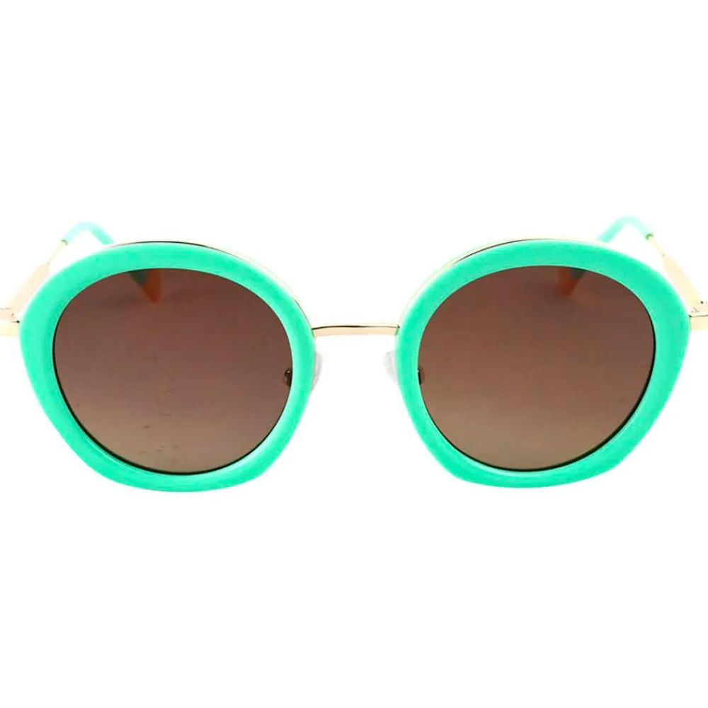 Lunettes Femme|Lunettes Polarisées<Binocle Eyewear Lunettes de soleil Olivia Shiny Gold Pastel Green Gradient Grey Polarized